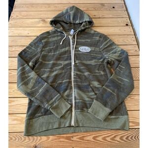 NEW Alternative Earth Kansas Jayhawks Camo Hoodie Size XL Green Full Zip